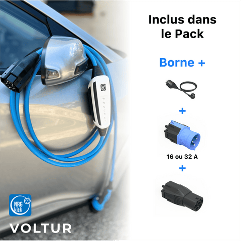 PACK 4 PRO : Borne de recharge amovible + accessoires